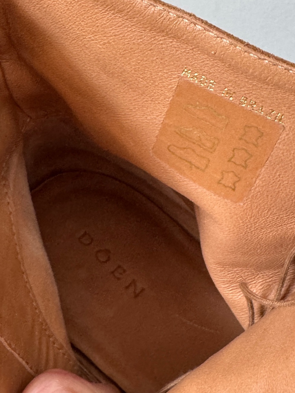 DÔEN Victoriana Suede Lace-Up Ankle Boots in Victorian low heel Pecan tan 38.5 - Picture 12 of 16